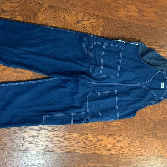 Liberty Dark Blue Overalls with Green Details - Picture 3 of 4